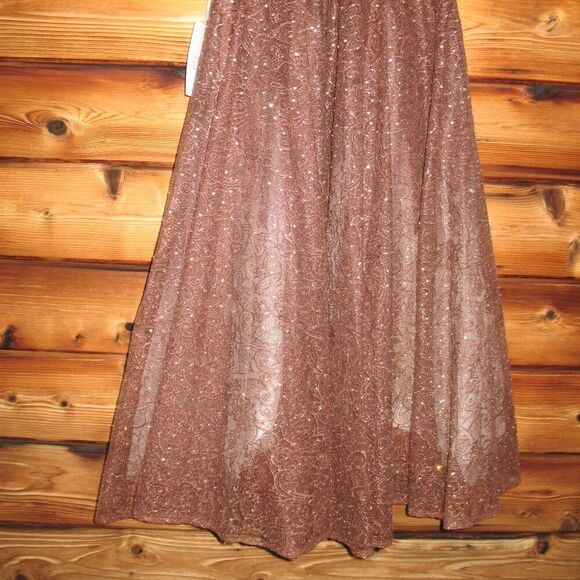 MAC DUGGAL 20371 Womens Brown Embellished Cap Sleeve A Line Dress - Picture 12 of 15